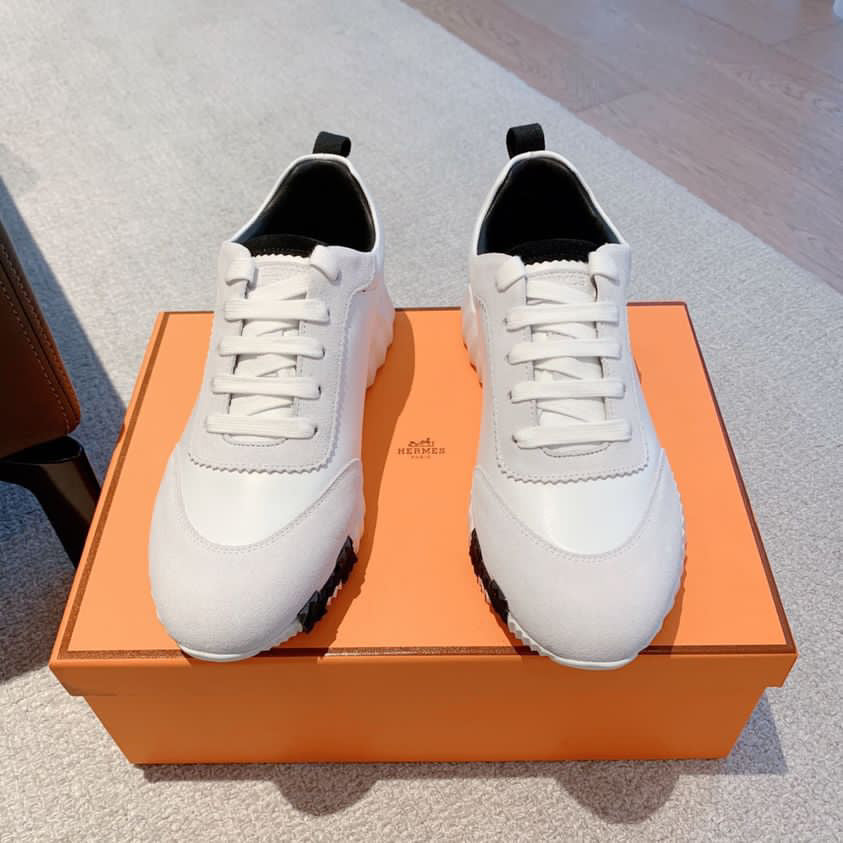 Hermes White Sneakers